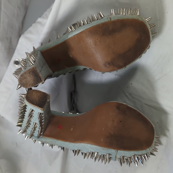 Jeffrey Campbell denim Lita spike shoes size 7.5M - Picture 11 of 13